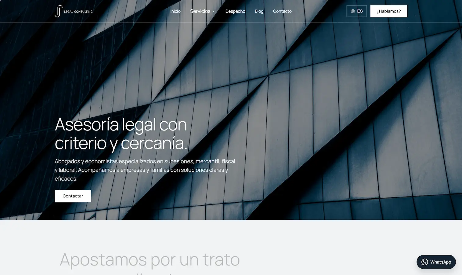 Página web de JF Legal Consulting